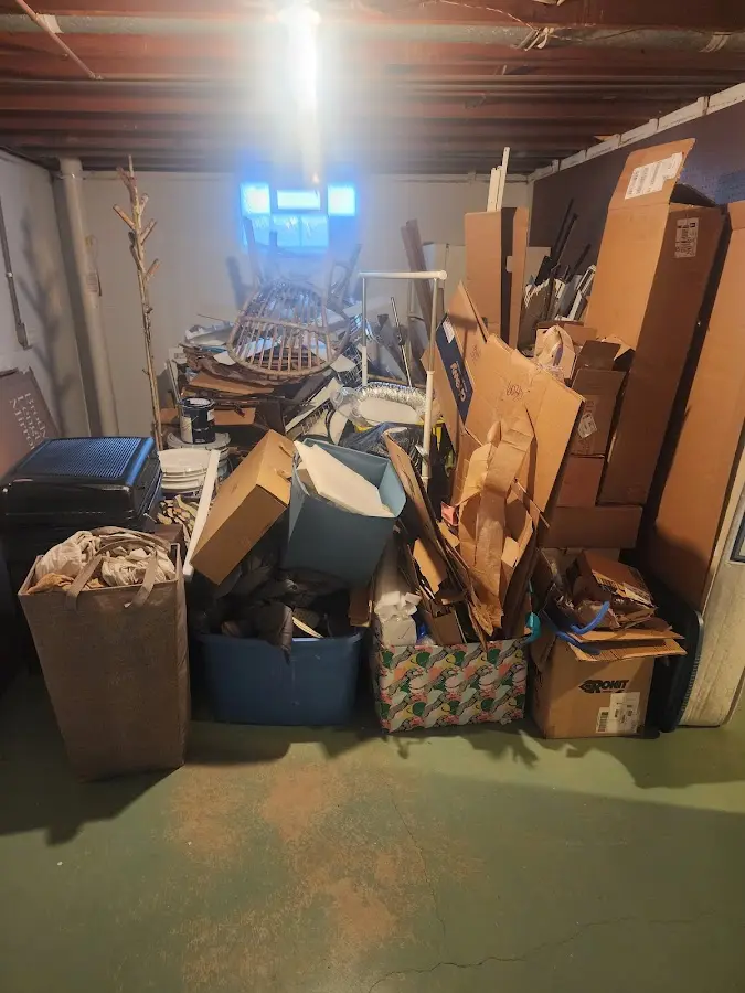 Roll-off dumpster container at job site for 8 Yard Dumpster Rental in Corona